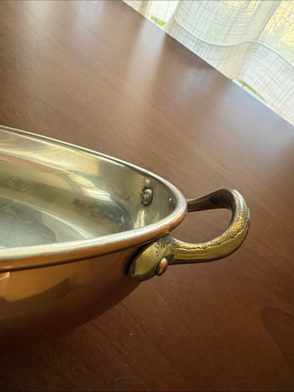 Portuguese Copper Oval Serving Pan - Picture 3 of 6